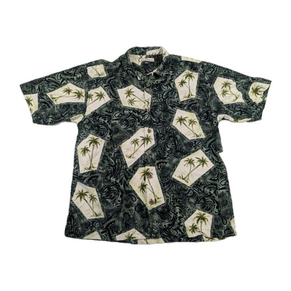 Vintage Tommy Bahama Shirt Men's Medium silk coconut tree Hawaiian